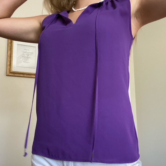 7th Avenue , size XS , purple and sleeveless - Picture 2 of 4